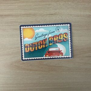 Dutch Bros Retro Sticker - Orange, Blue, Yellow
